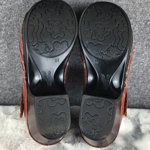 Dansko Platform Leather Flower Mary Jane Leather Shoes Size 39 - Picture 10 of 16